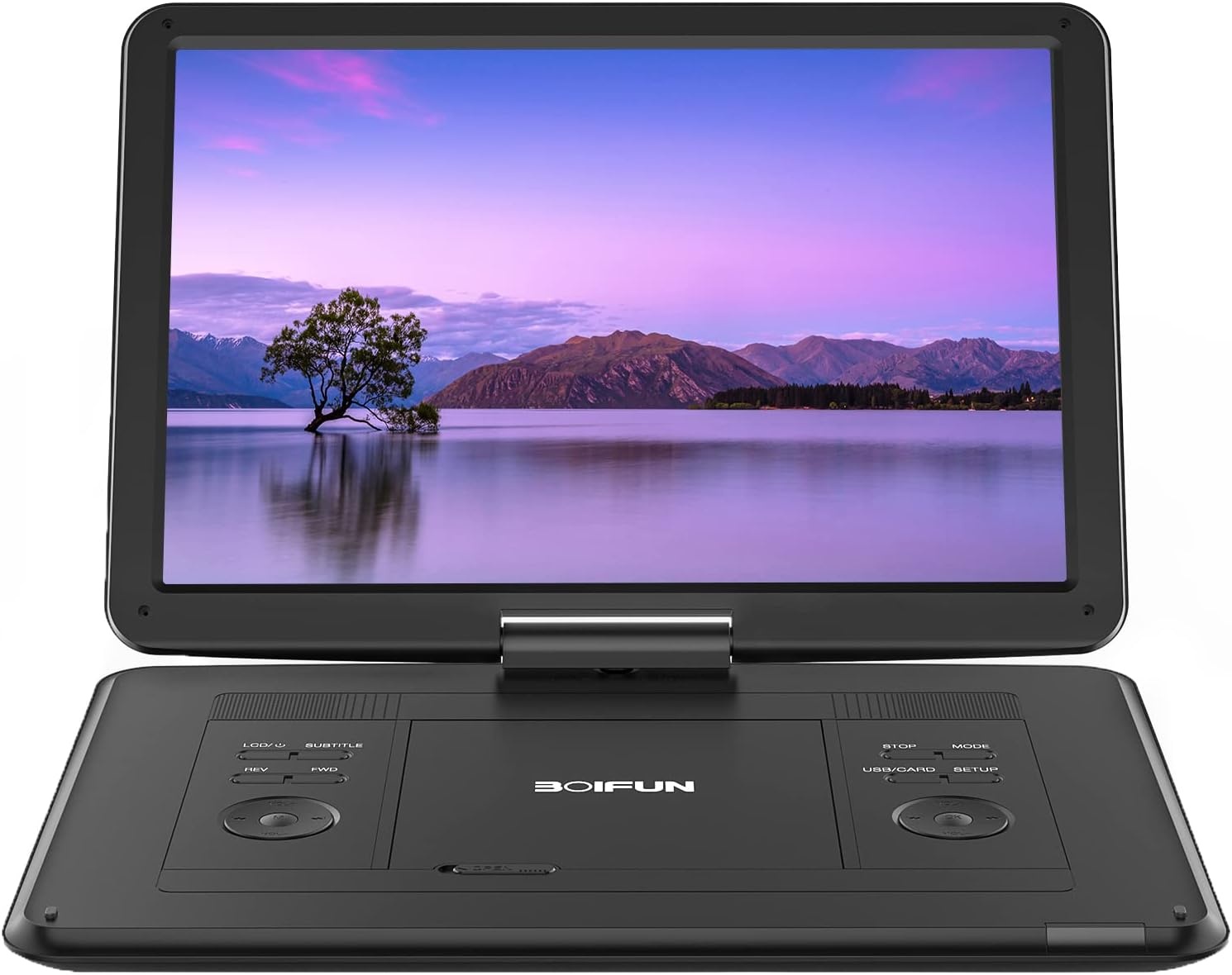 BOIFUN Draagbare DVD-speler 15,6 inch HD-scherm 17,5 inch - Zwart
