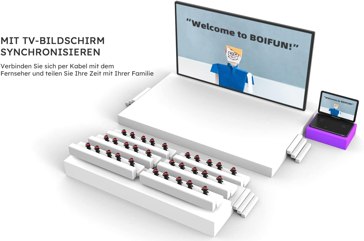 BOIFUN Draagbare DVD-speler 15,6 inch HD-scherm 17,5 inch - Zwart