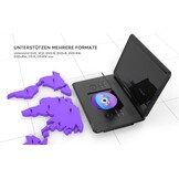 BOIFUN Draagbare DVD-speler 15,6 inch HD-scherm 17,5 inch - Zwart