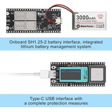 YELUFT Wireless Tracker ESP32 LoRa GPS Module met 3000mAh Accu en LCD-Display