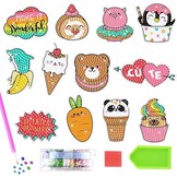 5D Diamantschilderset Kinderen (12 Stickers) - DIY PVC Knutselset