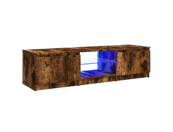 vidaXL Tv-meubel LED-verlichting 140x40x35,5 cm gerookt eikenkleurig