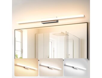 LED-spiegelverlichting voor de badkamer, 60cm spiegelkast voor de badkamer IP44 3000K/4500K/6500K wandlamp, 10W spiegellamp badkamerlamp spiegelverlichting kastlamp