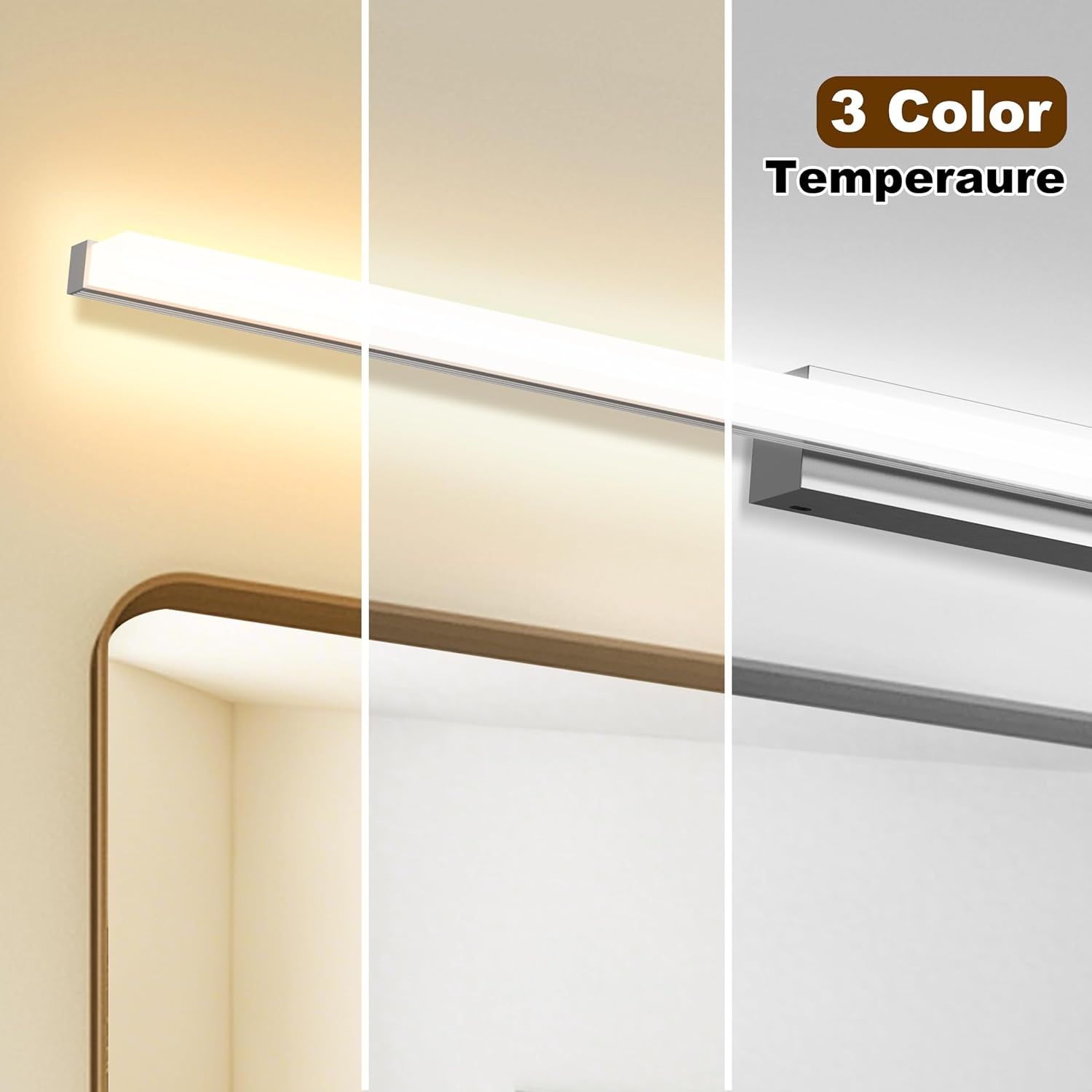 LED Spiegelverlichting Badkamer 60cm IP44 10W 3 Kleurstanden - 57% Korting