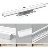 LED Spiegelverlichting Badkamer 60cm IP44 10W 3 Kleurstanden - 57% Korting