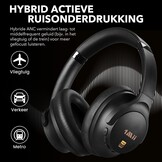 Over-ear koptelefoon - 100u speeltijd, ANC, Zwart - 60% Korting