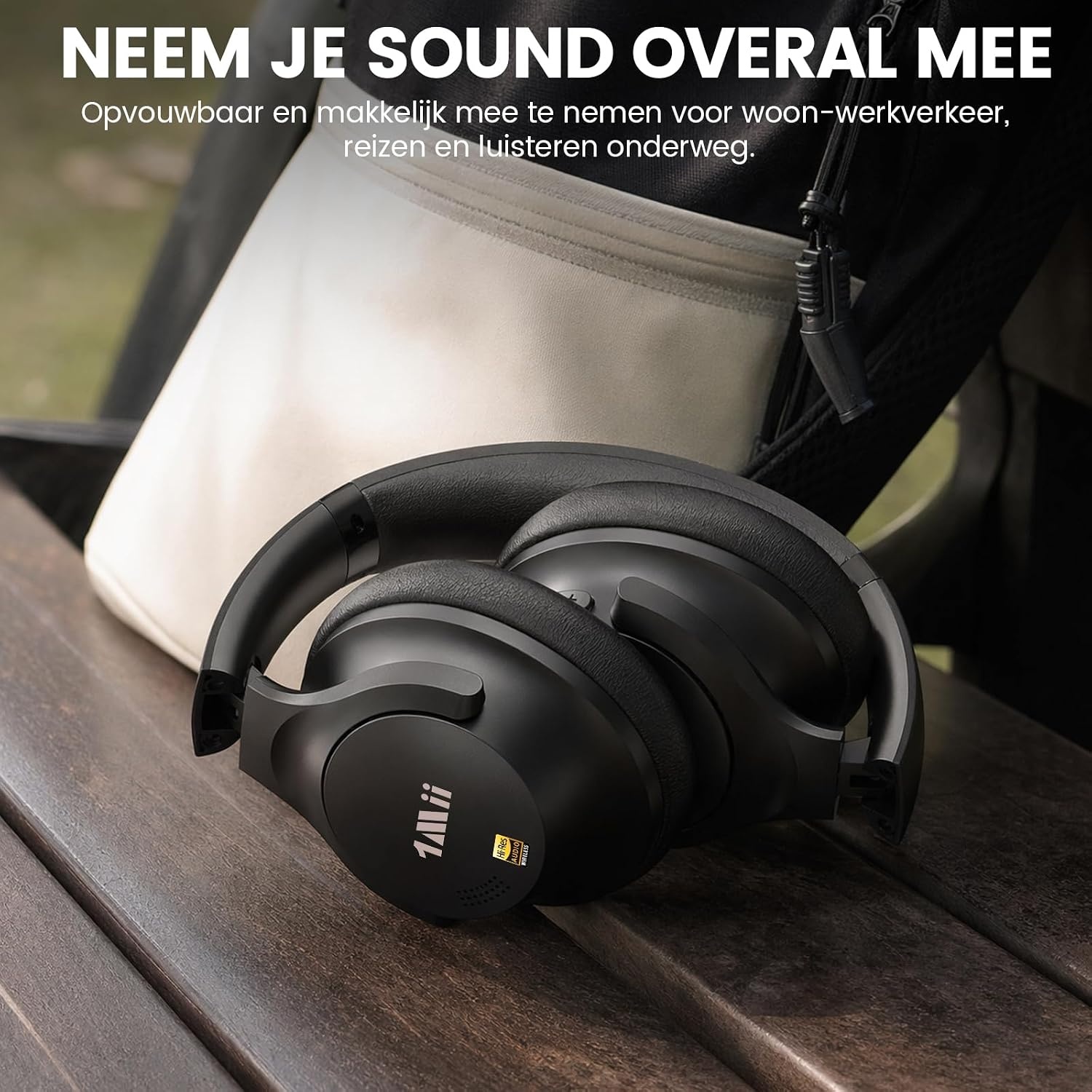 Over-ear koptelefoon - 100u speeltijd, ANC, Zwart - 60% Korting