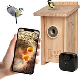 Little Birds Nestkast voor "Blink"-camera (geen stroom of kabel nodig), ecologisch massief hout, katten- en spechtenbescherming, broedkast, camera, vogelhuis, camera niet inbegrepen