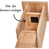 Little Birds Nestkast voor "Blink"-camera (geen stroom of kabel nodig), ecologisch massief hout, katten- en spechtenbescherming, broedkast, camera, vogelhuis, camera niet inbegrepen