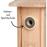 Little Birds Nestkast voor "Blink"-camera (geen stroom of kabel nodig), ecologisch massief hout, katten- en spechtenbescherming, broedkast, camera, vogelhuis, camera niet inbegrepen