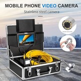Camera accessoire voor buisinspectie , eenvoudige installatie 23 mm IP68 waterdichte camerakop voor buisinspectie met 12 led verlichting voor buiscamera