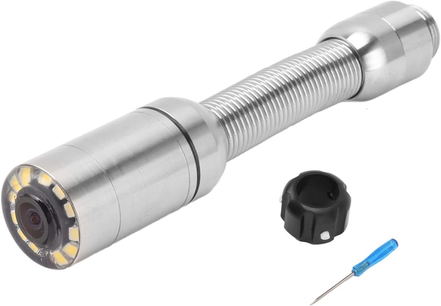 Camera accessoire voor buisinspectie , eenvoudige installatie 23 mm IP68 waterdichte camerakop voor buisinspectie met 12 led verlichting voor buiscamera