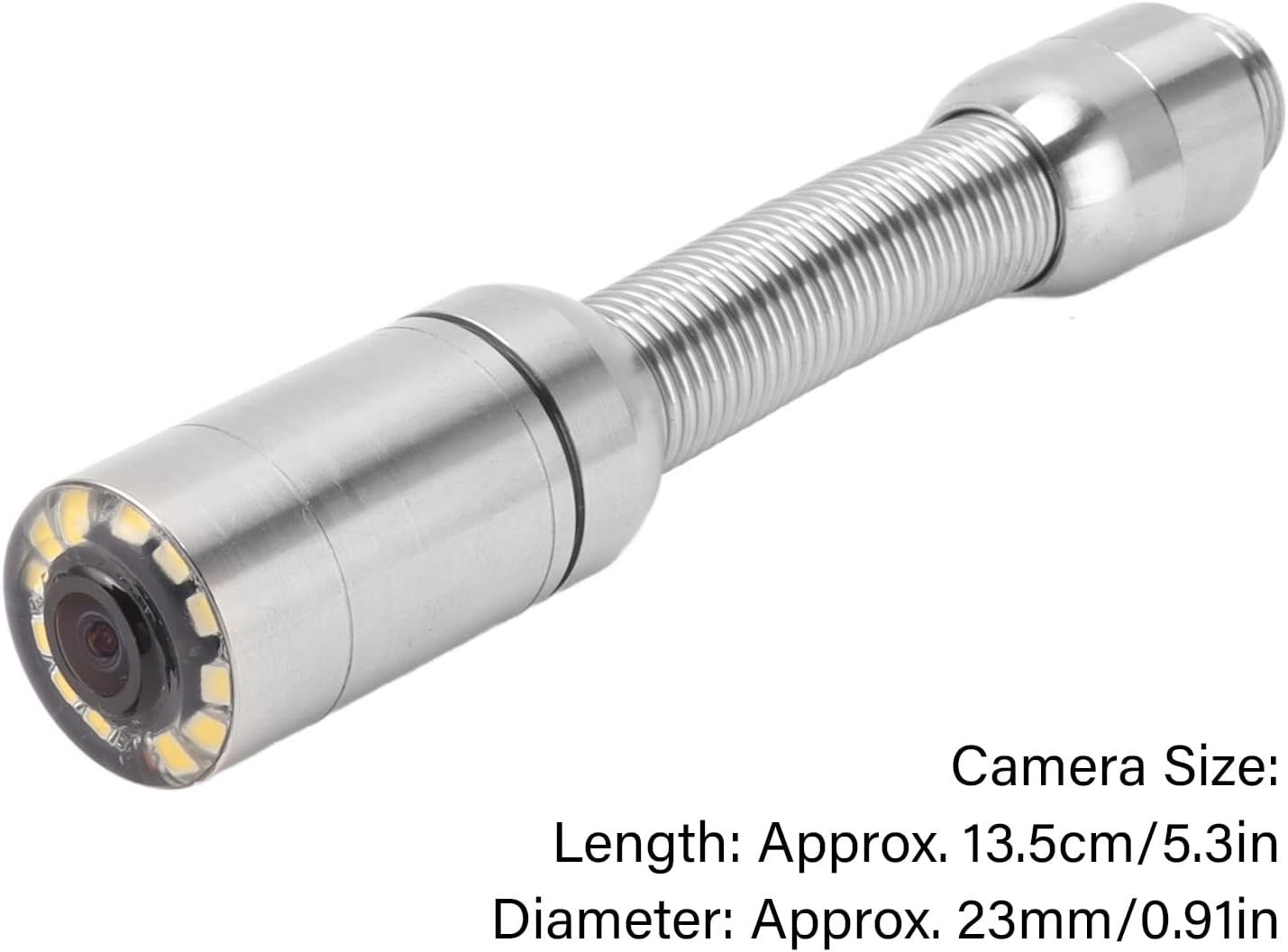 Camera accessoire voor buisinspectie , eenvoudige installatie 23 mm IP68 waterdichte camerakop voor buisinspectie met 12 led verlichting voor buiscamera