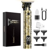Tondeuse Mannen, Professionele Draadloze Trimmer en Baardtrimmer met LED Scherm, 4 Kammen Geluidsarm Barbier Kapper Scheerapparaat Elektrische Haarverzorging Geschikt voor Thuisgebruik, Kapperssalons