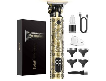 Tondeuse Mannen, Professionele Draadloze Trimmer en Baardtrimmer met LED Scherm, 4 Kammen Geluidsarm Barbier Kapper Scheerapparaat Elektrische Haarverzorging Geschikt voor Thuisgebruik, Kapperssalons