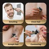 Tondeuse Mannen, Professionele Draadloze Trimmer en Baardtrimmer met LED Scherm, 4 Kammen Geluidsarm Barbier Kapper Scheerapparaat Elektrische Haarverzorging Geschikt voor Thuisgebruik, Kapperssalons
