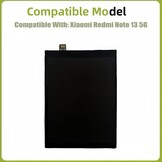 Vervangende Batterij voor Xiaomi Redmi Note 13 5G - 5000mAh + Gereedschap (53% Korting)