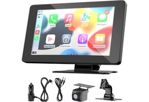 7" Draadloos CarPlay/Android Auto Display met Achteruitrijcamera & GPS
