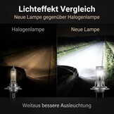 XRC H7 car lamp, 80 W, 16000 lm, H7 halogen lamp, 6000 K, low beam (2 pieces)