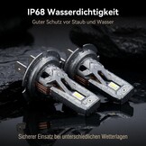 XRC H7 car lamp, 80 W, 16000 lm, H7 halogen lamp, 6000 K, low beam (2 pieces)