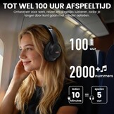 Over-ear Koptelefoon Zwart - 100u Speeltijd - 46% Korting