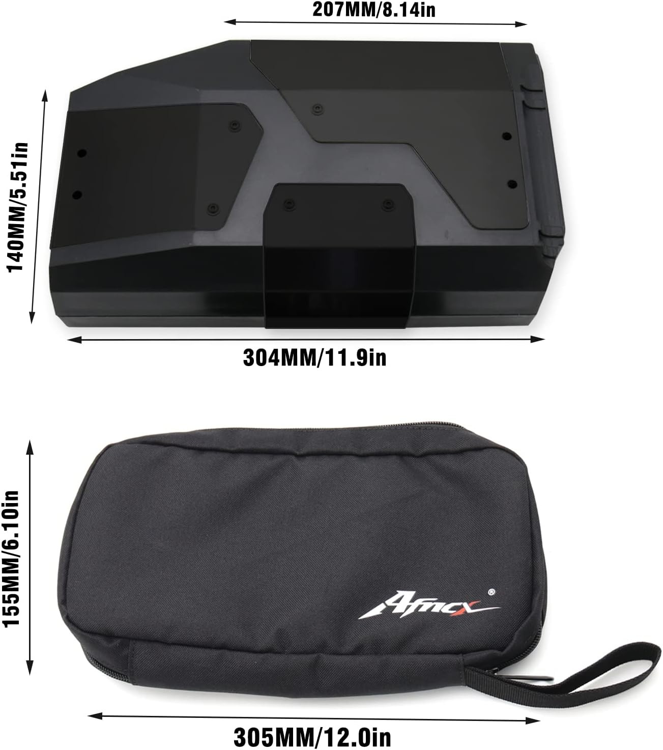 R1250GS Gereedschapskoffer voor motorfiets, waterdicht, 4,2 l, geschikt voor R1250GS R1200 GS LC/ADV F850GS F750GS (roestvrij staal)
