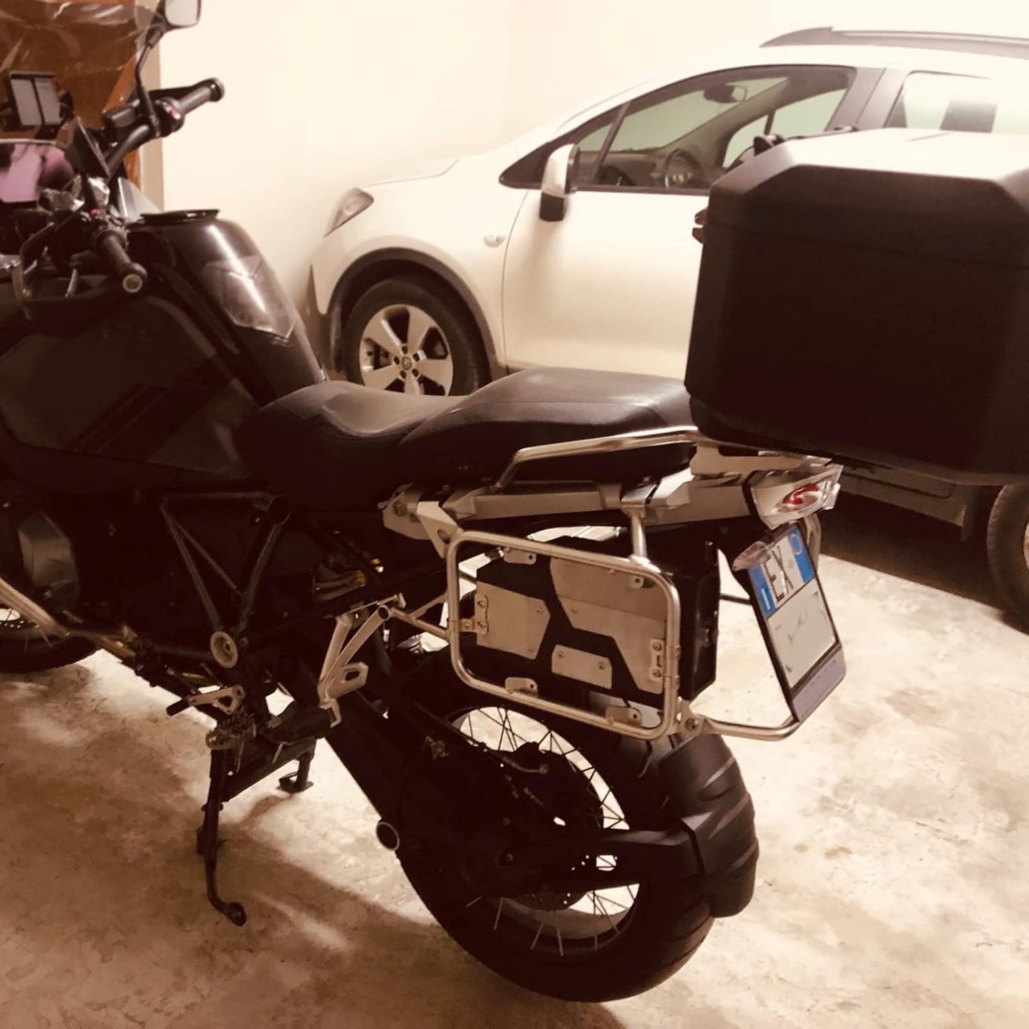 R1250GS Gereedschapskoffer voor motorfiets, waterdicht, 4,2 l, geschikt voor R1250GS R1200 GS LC/ADV F850GS F750GS (roestvrij staal)
