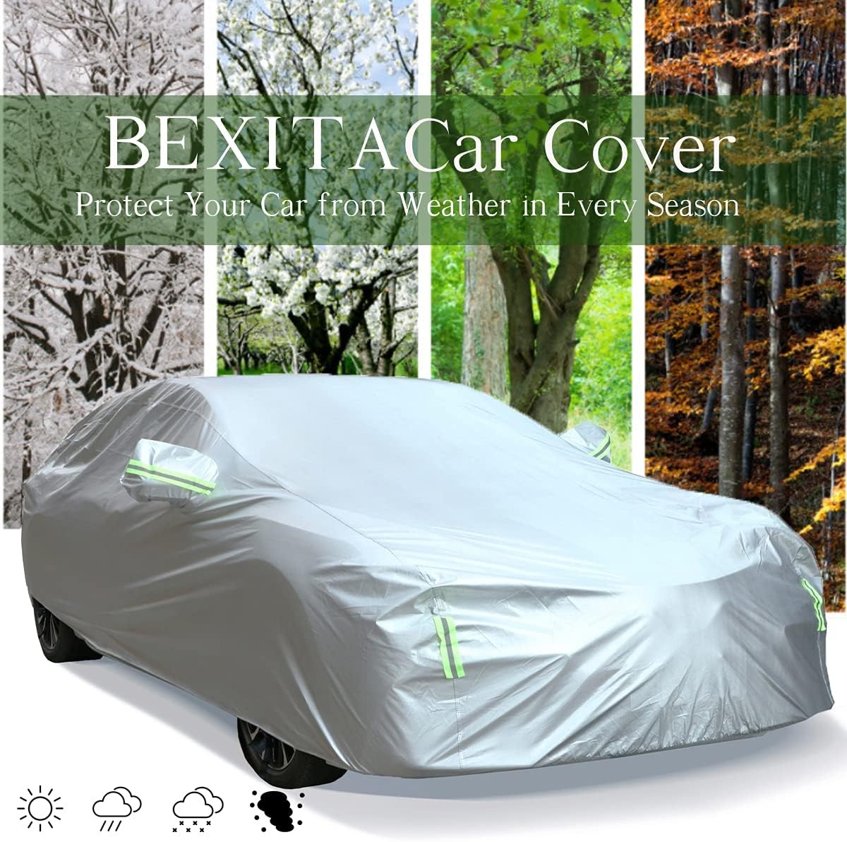 Auto Cover Waterdichte Volledige Auto Cover voor autos All Weather Windproof Snowproof UV-bescherming Outdoor Indoor Car Cover Fit voor Sedan Lengte (tot 470cm)
