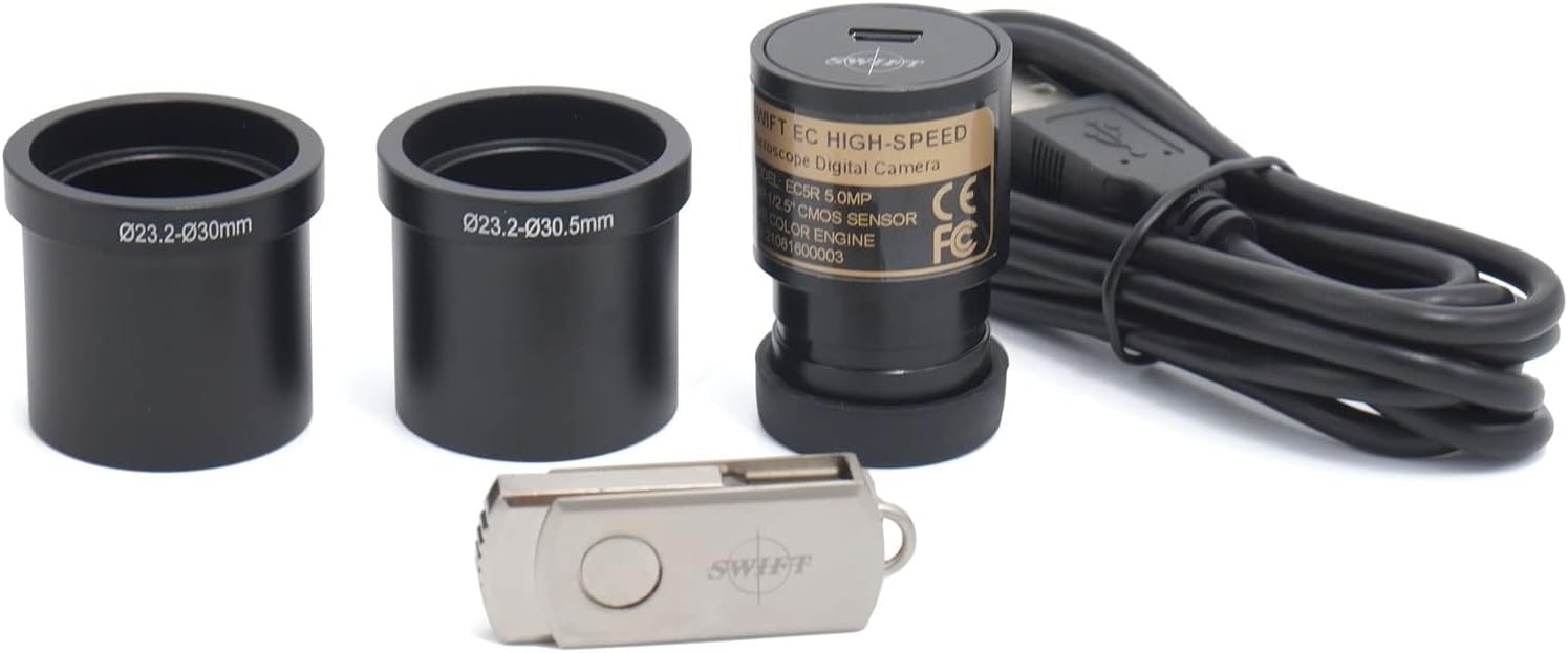 SWIFT EC5R Digitale Microscoop Oculaircamera 5MP HD USB 2.0 Zwart