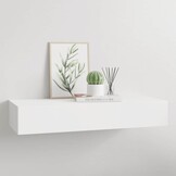 vidaXL Wandschap met lade 60cm Wit MDF & Metaal - 59% Korting