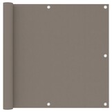 vidaXL Balkonscherm 90x500 cm oxford stof taupe