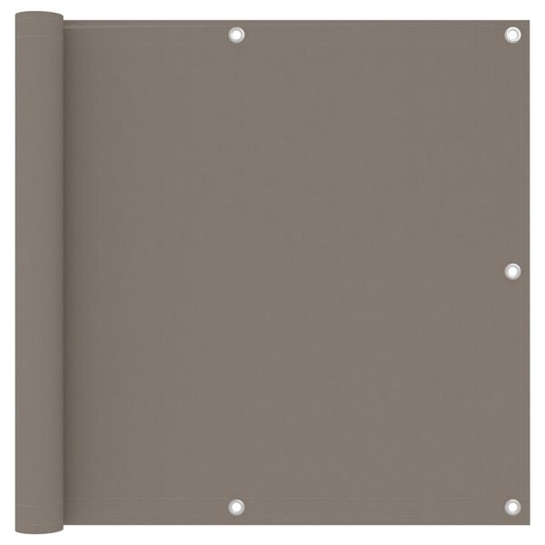 vidaXL Balkonscherm 90x500 cm oxford stof taupe