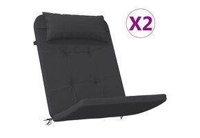 vidaXL Adirondack Stoelkussens Oxford Stof Zwart 62% Korting