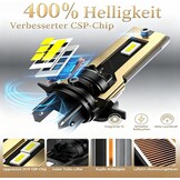 XRC H7 car lamp, 80 W, 16000 lm, H7 halogen lamp, 6000 K, low beam (2 pieces)