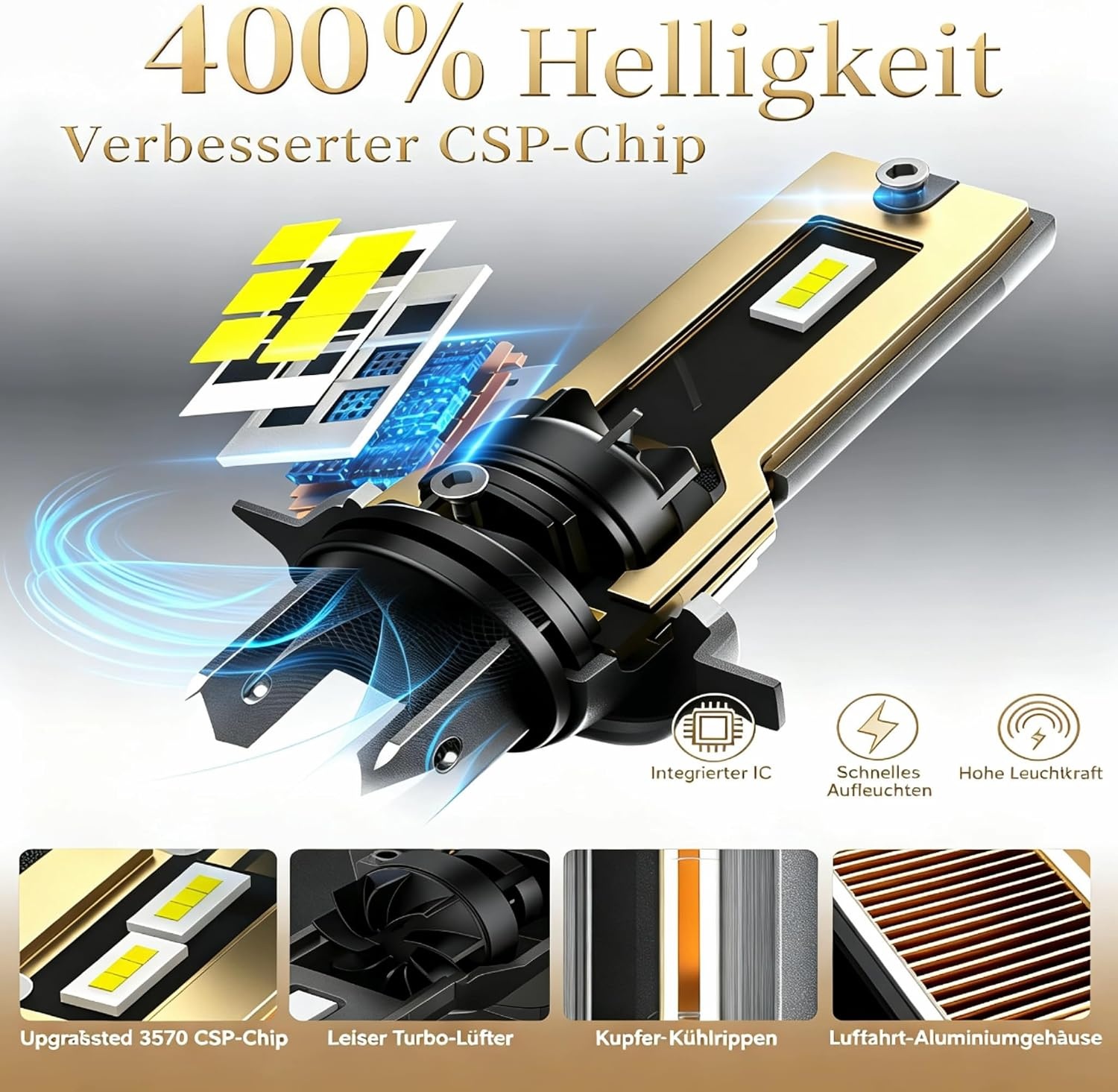 XRC H7 car lamp, 80 W, 16000 lm, H7 halogen lamp, 6000 K, low beam (2 pieces)