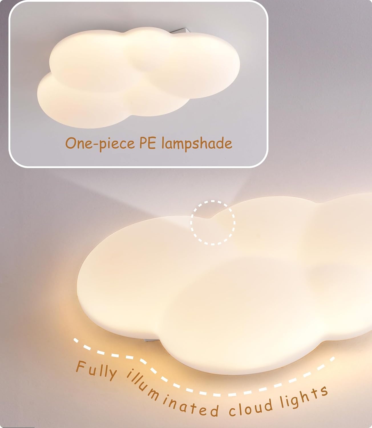 LED Kinderkamer Plafondlamp Wolk 40CM Dimbare Kleurtemperatuur -34%