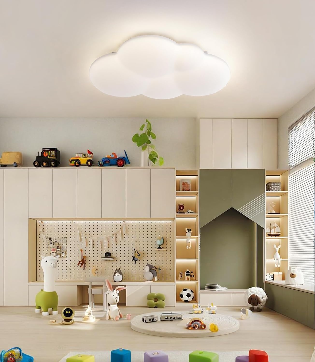 LED Kinderkamer Plafondlamp Wolk 40CM Dimbare Kleurtemperatuur -34%