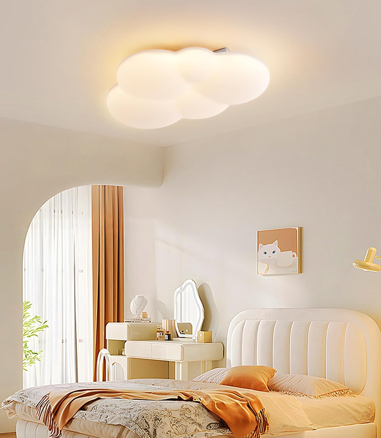 LED Kinderkamer Plafondlamp Wolk 40CM Dimbare Kleurtemperatuur -34%