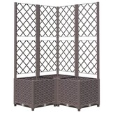 Plantenbak met latwerk 80x80x136 cm Bruin - 29% Korting!