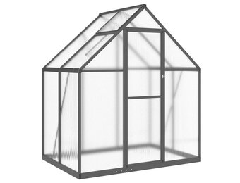 vidaXL Tuinkas met basisframe 169x114x195 cm aluminium antracietkleur