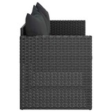 vidaXL Tuinbank 3-zits Poly Rattan Zwart - 35% Korting