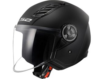 LS2 OF616 Airflow II Solid Kask odrzutowy, czarny matowy, L (59/60)