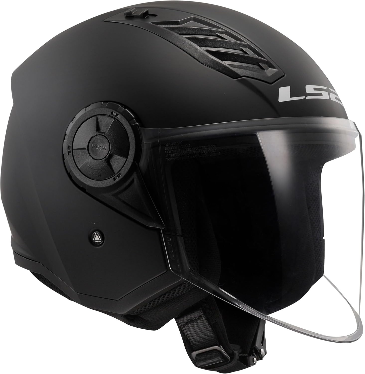 LS2 OF616 Airflow II Solid Kask odrzutowy, czarny matowy, L (59/60)