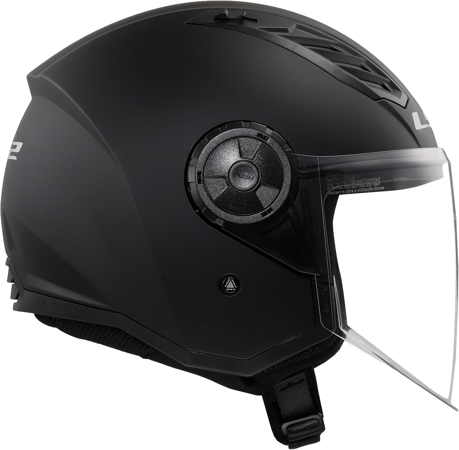 LS2 OF616 Airflow II Solid Kask odrzutowy, czarny matowy, L (59/60)