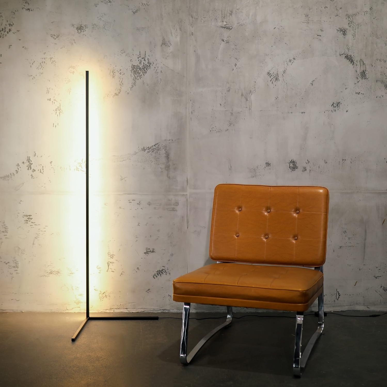 Design LED Vloerlamp 142cm Zwart - 60% Korting