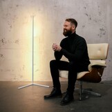 Design LED Vloerlamp 142cm Zwart - 60% Korting
