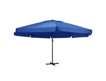 vidaXL Parasol met aluminium paal 500 cm azuurblauw