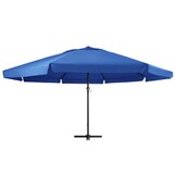 vidaXL Parasol met aluminium paal 500 cm azuurblauw