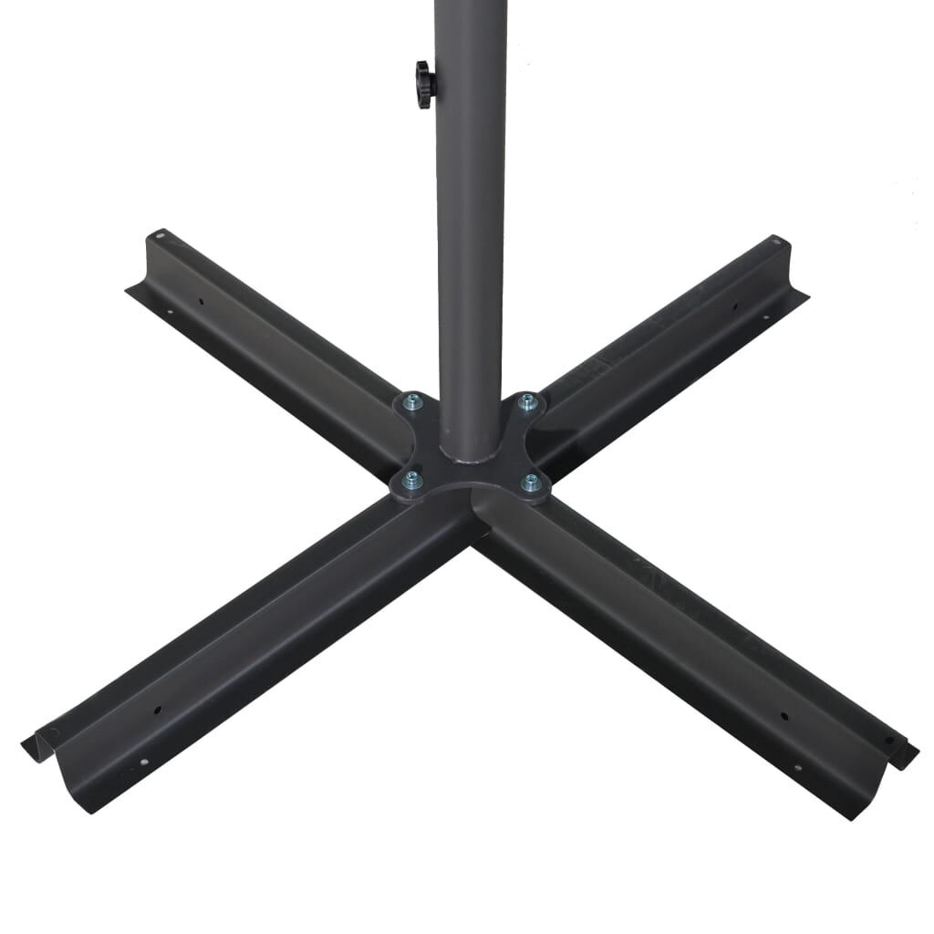 vidaXL Parasol met aluminium paal 500 cm azuurblauw