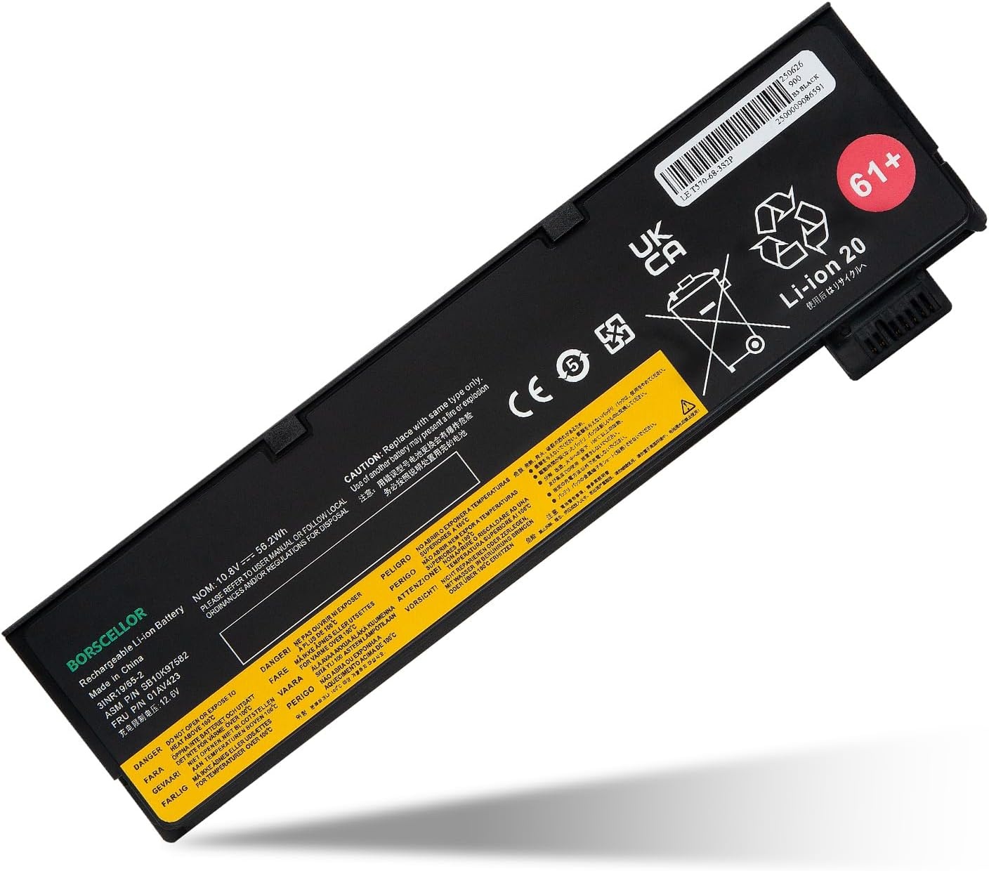 61+ 01AV491+ 01AV425 01AV423 01AV424 01AV427 accu voor laptop ThinkPad A475 A485 TP25 P51S P52S T470 T480 T580T570 Serie 01AV425 4X500 M0881 01AV491 SB10K97582/583 01AV426 SB10K97661 L18M6P71 02DL023